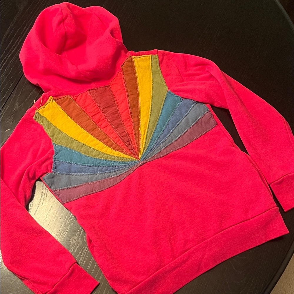 RARE Aviator Nation Vibrant pink Kids Hoodie